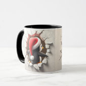 Amusant pingouin à deux côtés Mug de Noël (Devant gauche)