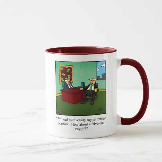 Amusant planificateur financier Humour Mug (Droite)