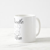 Amusant Poodle Maman art de ligne Mug (Devant droit)