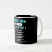 Amusant Postal Worker Taux horaire Mug (Devant droit)