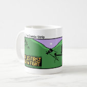 Amusant premier Coussin combat Stickman Mug - 114 (Devant gauche)