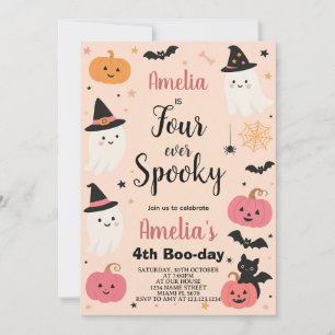Amusant quatre Halloween Invitation d'anniversaire