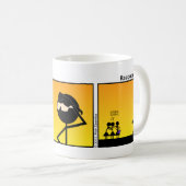 Amusant Raccoon Yeux Stickman Mug - 126 (Devant droit)