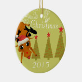 Amusant Reindeer Noël Ornement (Droite)