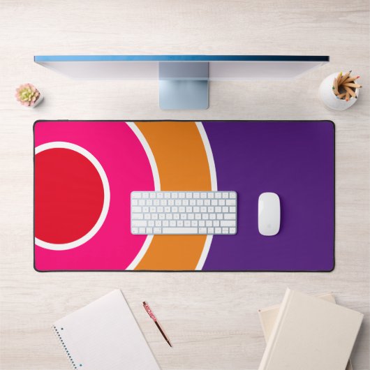 Amusant Retro les années 70 Bright Rouge Rose Oran (Bureau 1)