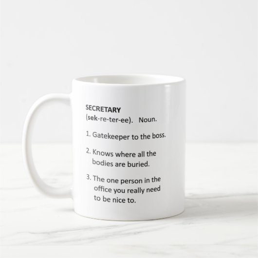 Amusant Secrétaire Mug (Gauche)