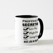 Amusant secrétaire personnalisé Mug (Devant droit)