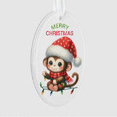 Amusant singe String lumières Enfants Noël (devant)