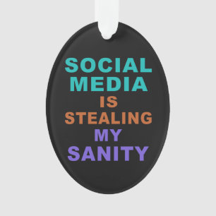 Amusant "Social Media" ornement personnalisé