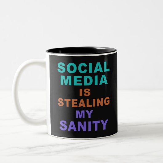 Amusant "Social Media" tasses monogrammes personna (Gauche)