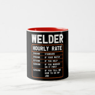 Amusant Souder Taux Horaire Deux Tons De Café Mug