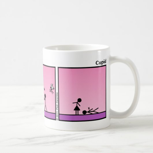 Amusant Stickman Cupid Mug - 031 (Droite)