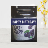 AMUSANT SUR LA COLLINE CARTE DE JUS D'ANNIVERSAIRE (Fleur jaune)