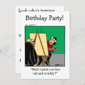 Amusant Sur La Colline Invitations Anniversaires (Devant / Derrière)