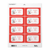 Amusant tablier rétro de la cuisine des étiquettes (Feuille entière)