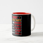 Amusant taux horaire de l'armée Mug (Devant droit)
