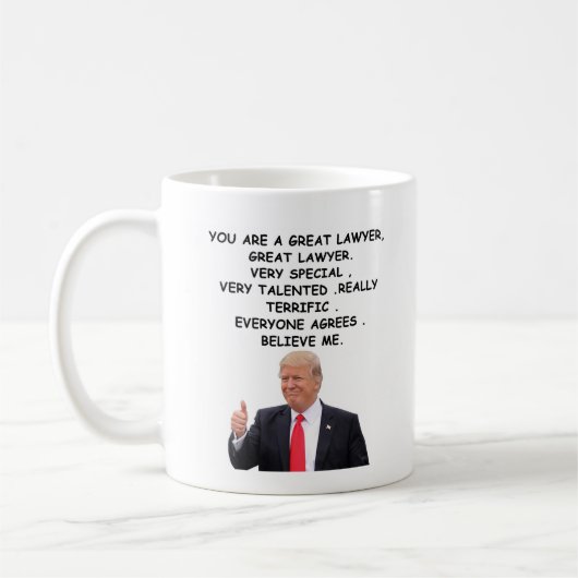 Amusant trump meilleur avocat café Mug 11 oz (Gauche)