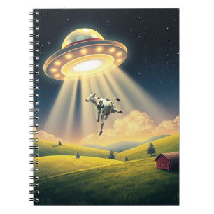Amusant UFO Enduction Vache Carnet photo spirale