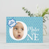 Amusant Une étoile bleue invitations à la fête d'a (Debout devant)