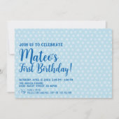 Amusant Une étoile bleue invitations à la fête d'a (Dos)