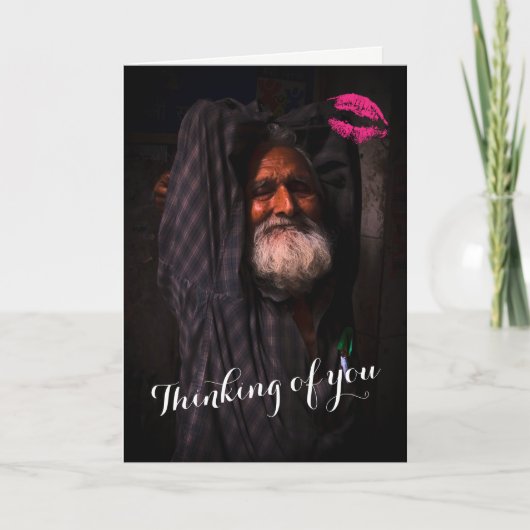 Amusant Va Bien Bientôt Carte pi. Un Indien (Devant)