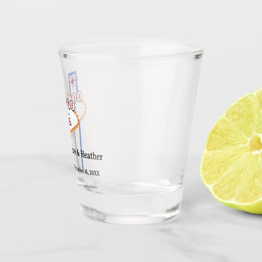 AMUSANT ! Verre à shot de mariage personnalisé à L (Droite)