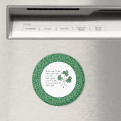 Amusant Vert Shamrock Irlandais fille Grand Magnet (In Situ (Lave-vaisselle))