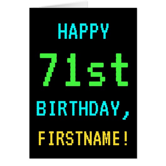 Amusant Vintage/Retro Jeu vidéo Look 71e anniversa (Devant)