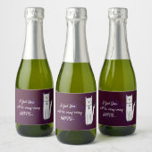 Amusant Violet Sparkling Vin Mini Étiquette boutei (Bouteilles)