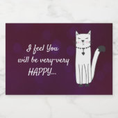 Amusant Violet Sparkling Vin Mini Étiquette boutei (Étiquettes simples)