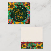 Amusant Vous Avez Cette Inspiritie Florale Cartes (Devant / Derrière)