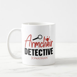 Amusant vrai crime Fauteuil détective café Mug