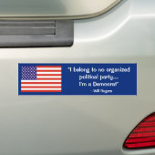Amusant Will Rogers Bumper Sticker (En voiture)