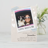 Amusante 52e anniversaire invitations Photo pour e (Debout devant)