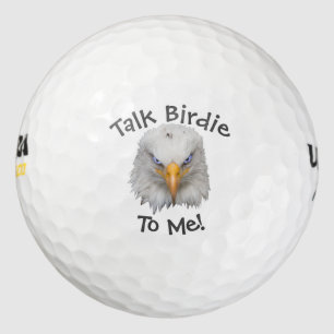 Amusante adelaar "Talk Birdie To Me" Schattige cad Golfballen