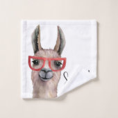 Amusante aquarelle Llama (Gant de toilette)
