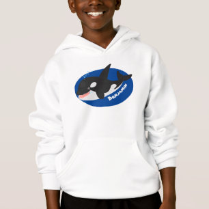 Amusante baleine orque mignonne dessin animé