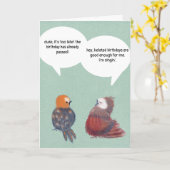 Amusante Carte Anniversaire Céleste Songbirds Sill (Fleur jaune)