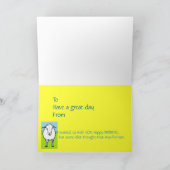 Amusante carte d'anniversaire, avec des moutons. (Intérieur)