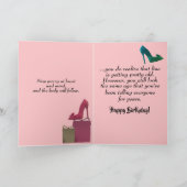 Amusante carte d'anniversaire de femme afro-améric (Intérieur)