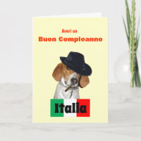 Amusante carte de chien de Charley Mobster Italien