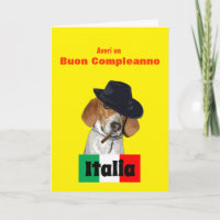 Amusante carte de chien de Charley Mobster Italien