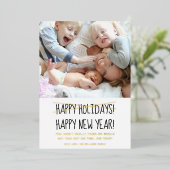 Amusante Carte de Jour de l'An moderne (Debout devant)