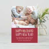 Amusante Carte de Jour de l'An moderne (Debout devant)