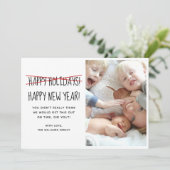 Amusante Carte de Jour de l'An moderne (Debout devant)