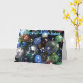 Amusante carte marbre grand anniversaire (Fleur jaune)