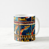 Amusante Egypte Hiéroglyphes Jeux de Mug Café (Devant droit)