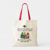 Amusante Fat Mince Pie Joke Tote Bag (Achterkant)