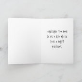 Amusante fête d'anniversaire, carte de voeux pliée (Intérieur)