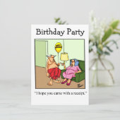 Amusante fête d'anniversaire Invitations pour elle (Debout devant)